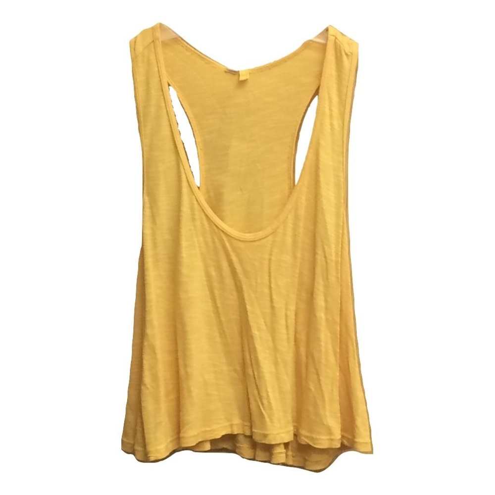 NWT Scoop Neck Linen Look Cropped Rayon Tank Top